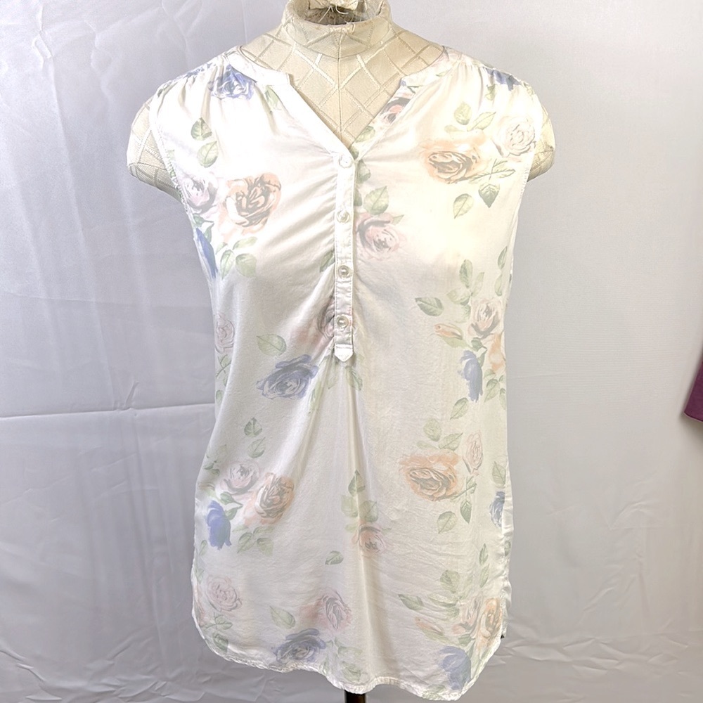 L.O.G.G Pastel Floral Sleeveless Hi Low Top Sz 11/12 Y. Excellent Condition